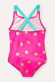 Boden Pink Cross-Back Printed Swimsuit - Image 2 of 3