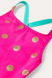 Boden Pink Cross-Back Printed Swimsuit - Image 3 of 3