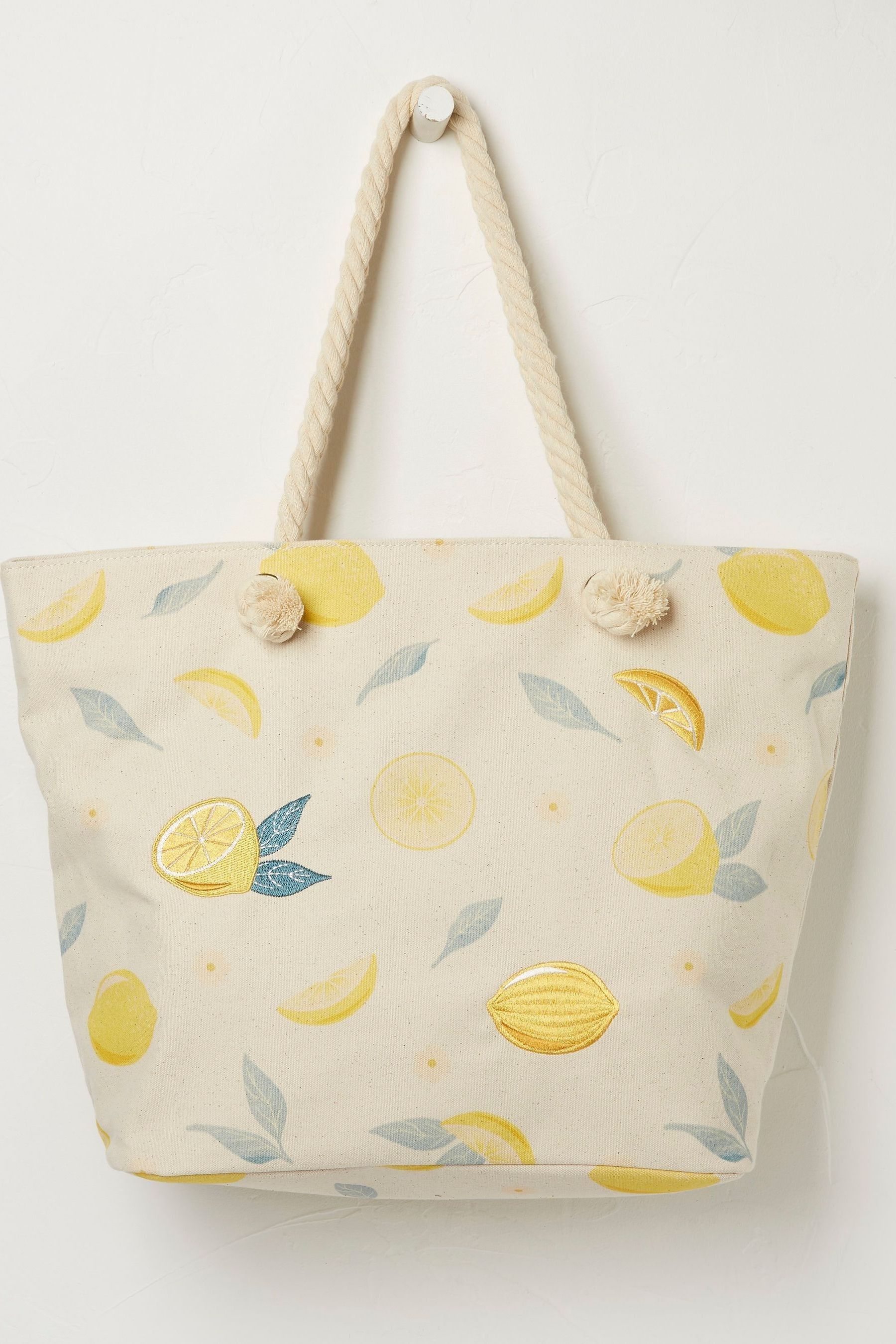 Buy FatFace Natural Capri Lemon Beach Bag from Next Luxembourg