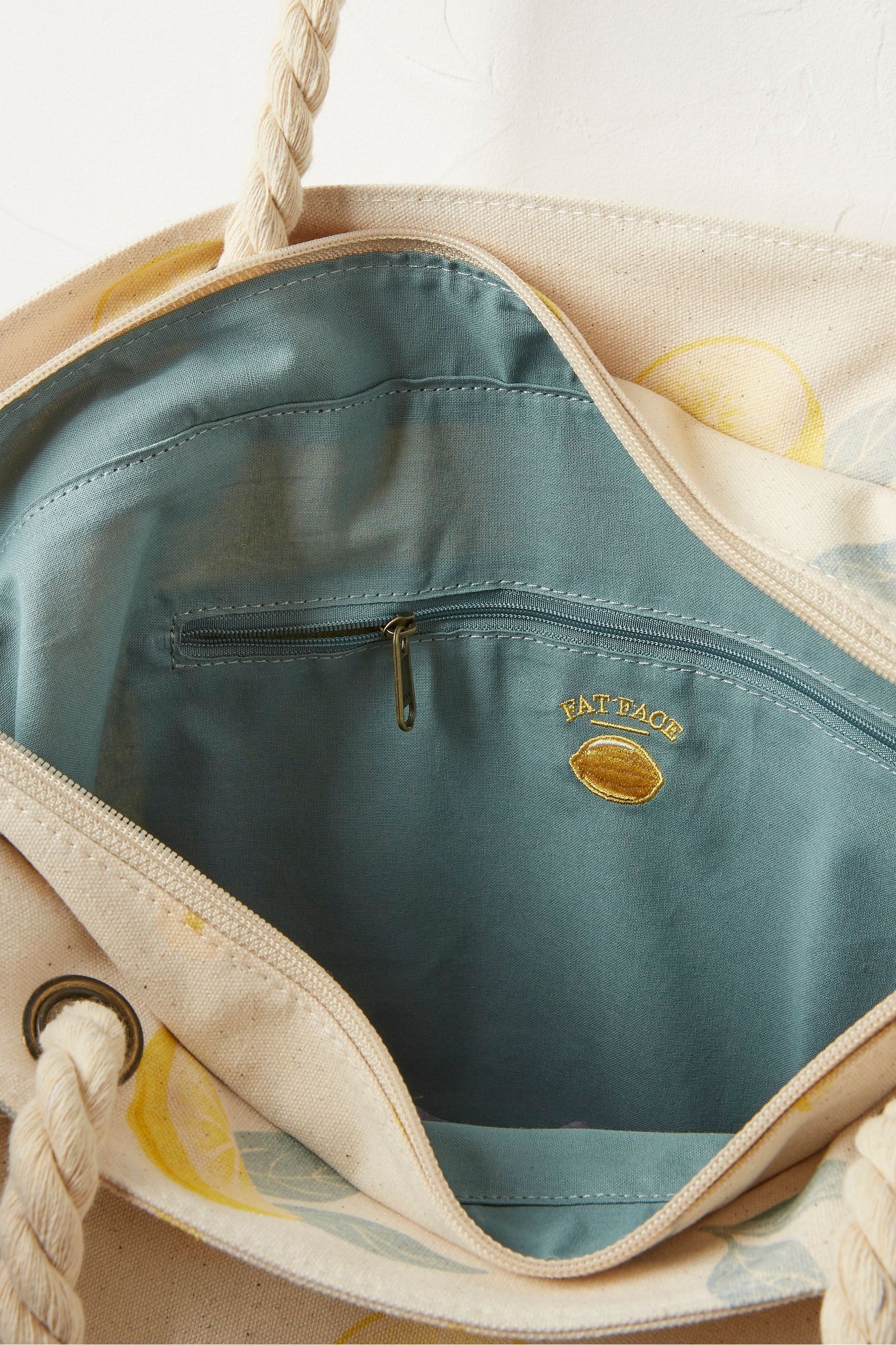 Buy FatFace Natural Capri Lemon Beach Bag from Next Luxembourg