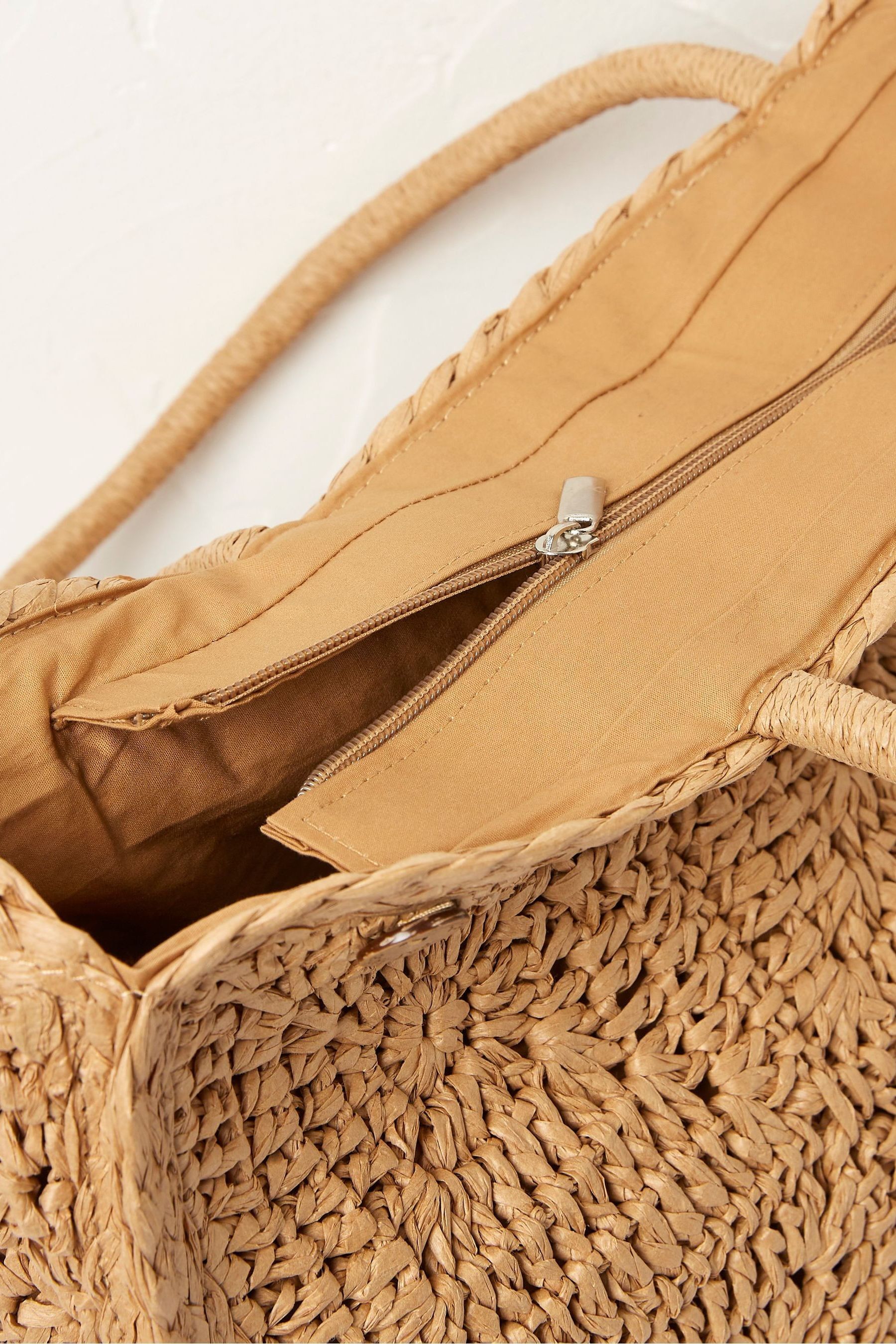 Fat face straw bag store