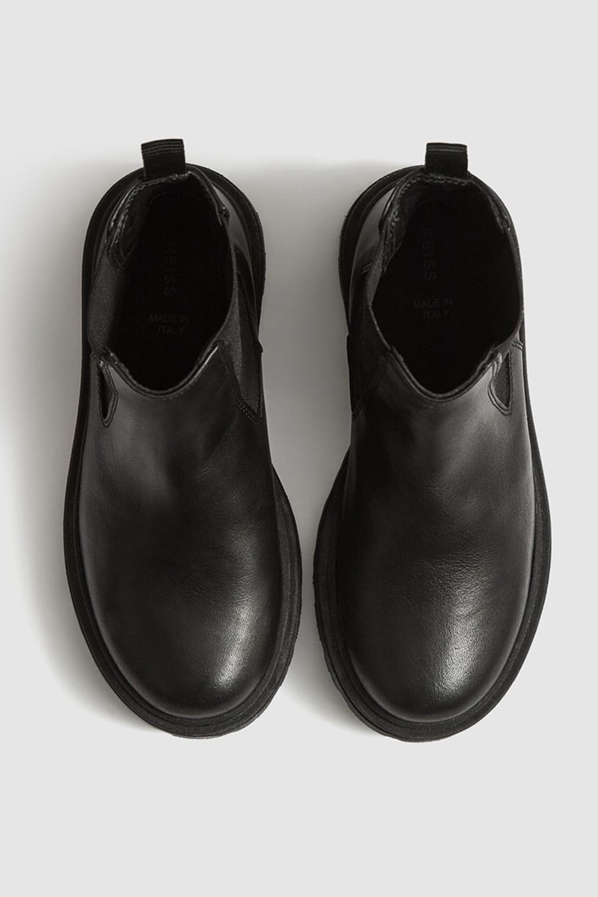 Reiss Black Taylor Junior Leather Chelsea Boots - Image 3 of 7