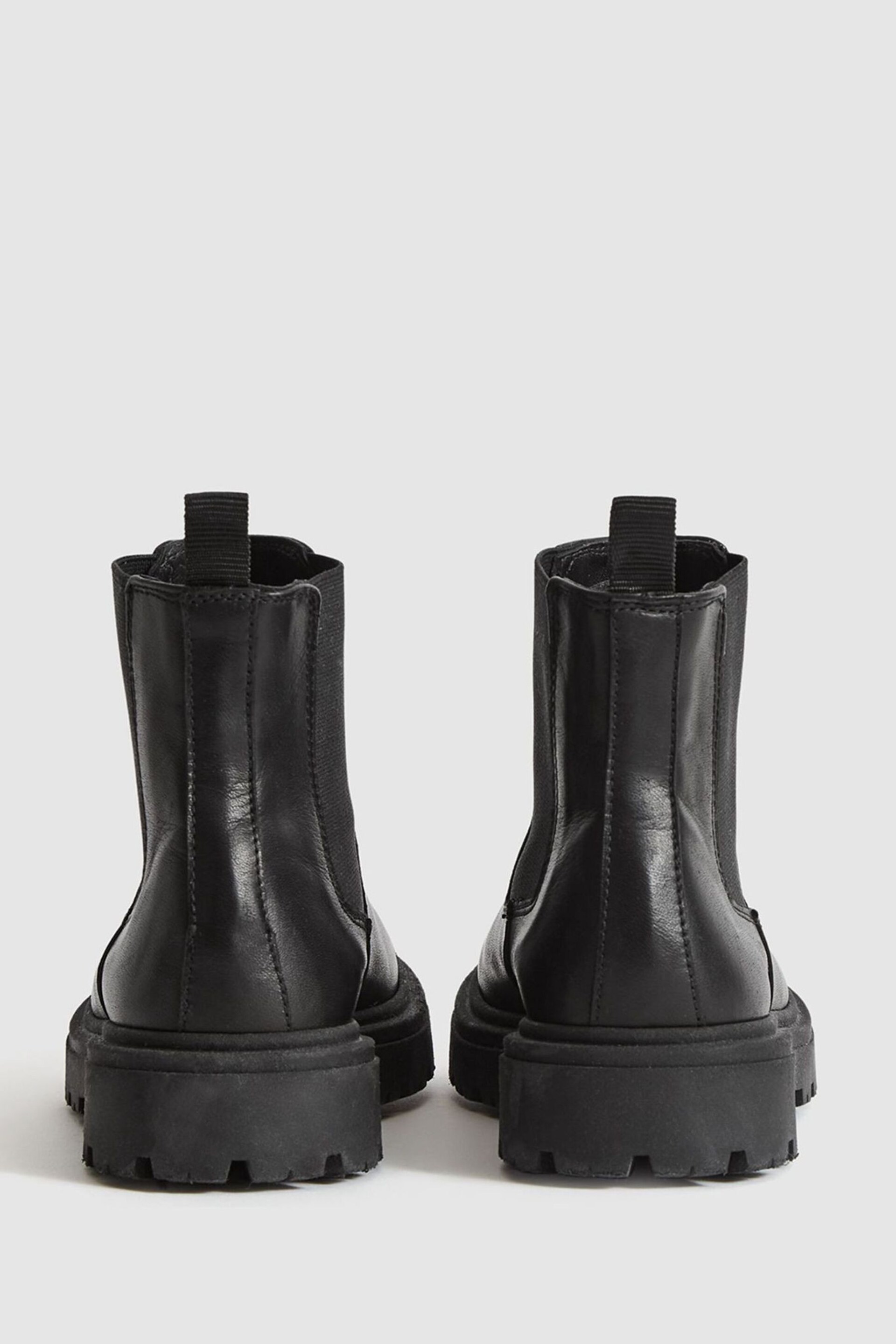 Reiss Black Taylor Junior Leather Chelsea Boots - Image 6 of 7
