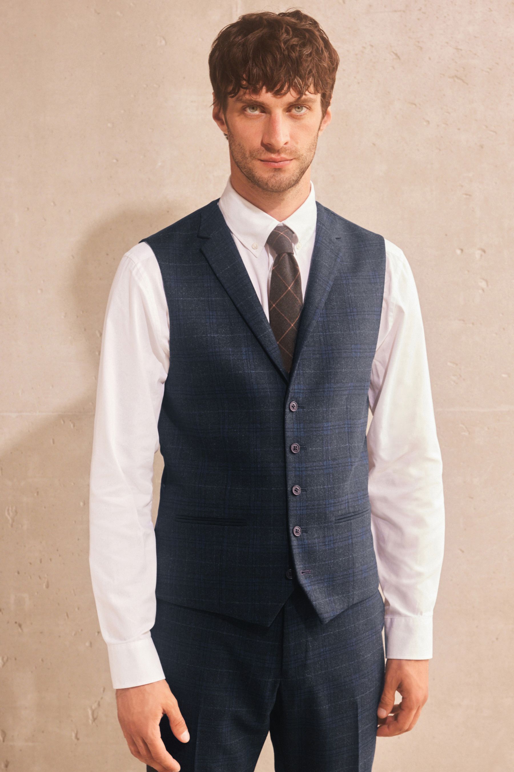 Next waistcoat blue shop