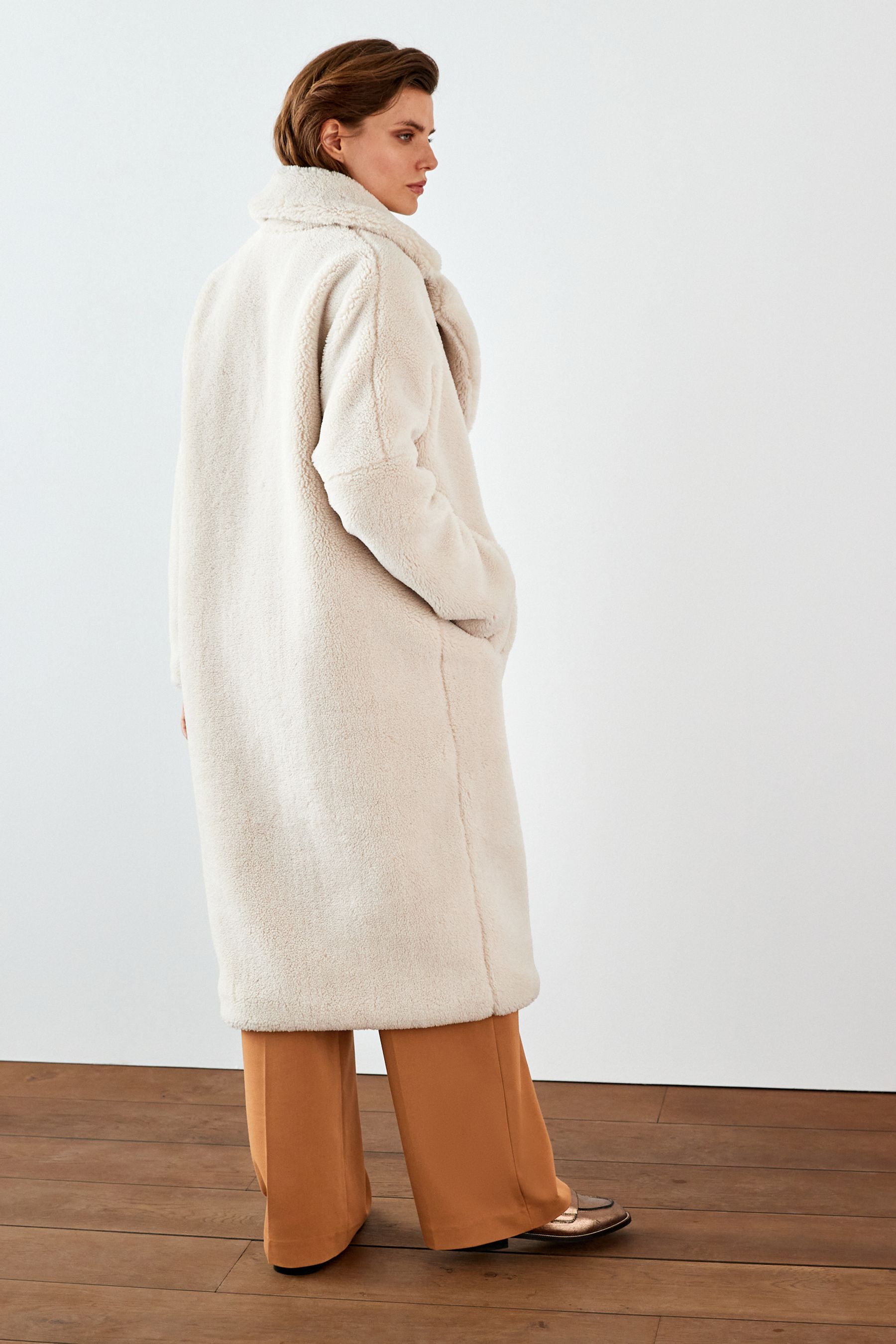 Next cream teddy coat hotsell