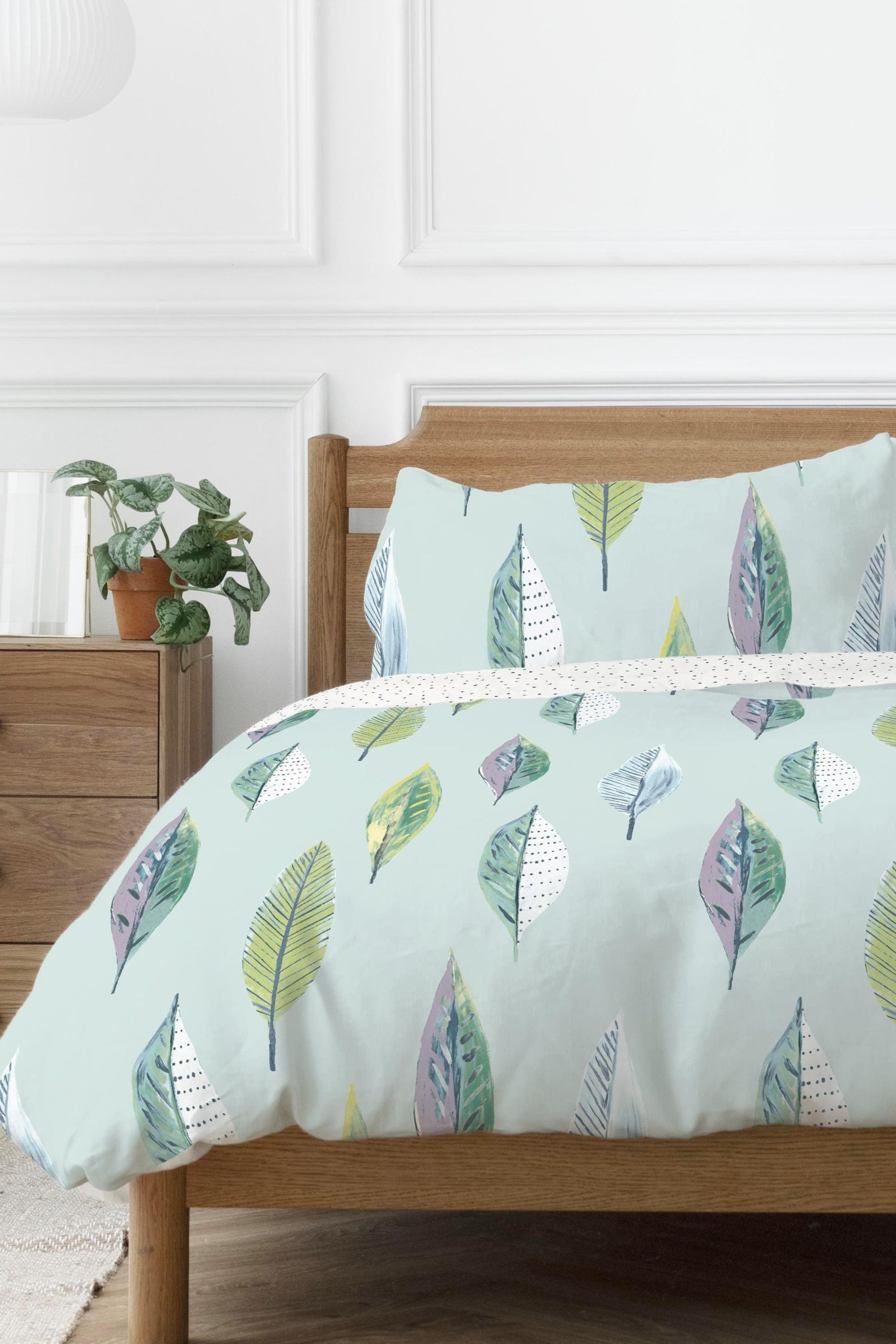 Copenhagen Home Duck Egg Blue Flynn Duvet Cover & Pillowcase Set - Image 2 of 3