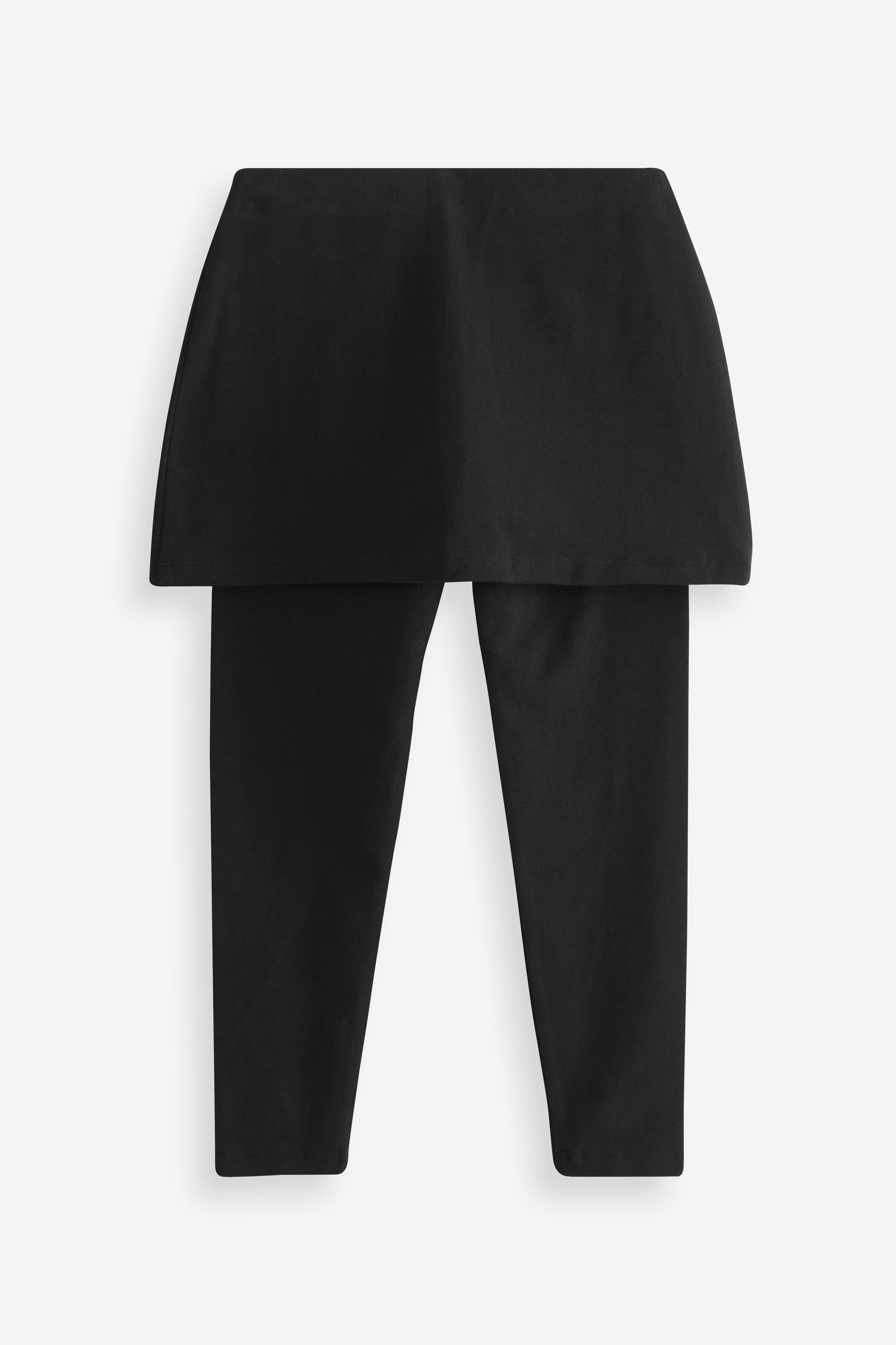 Black leggings with skirt attached best sale