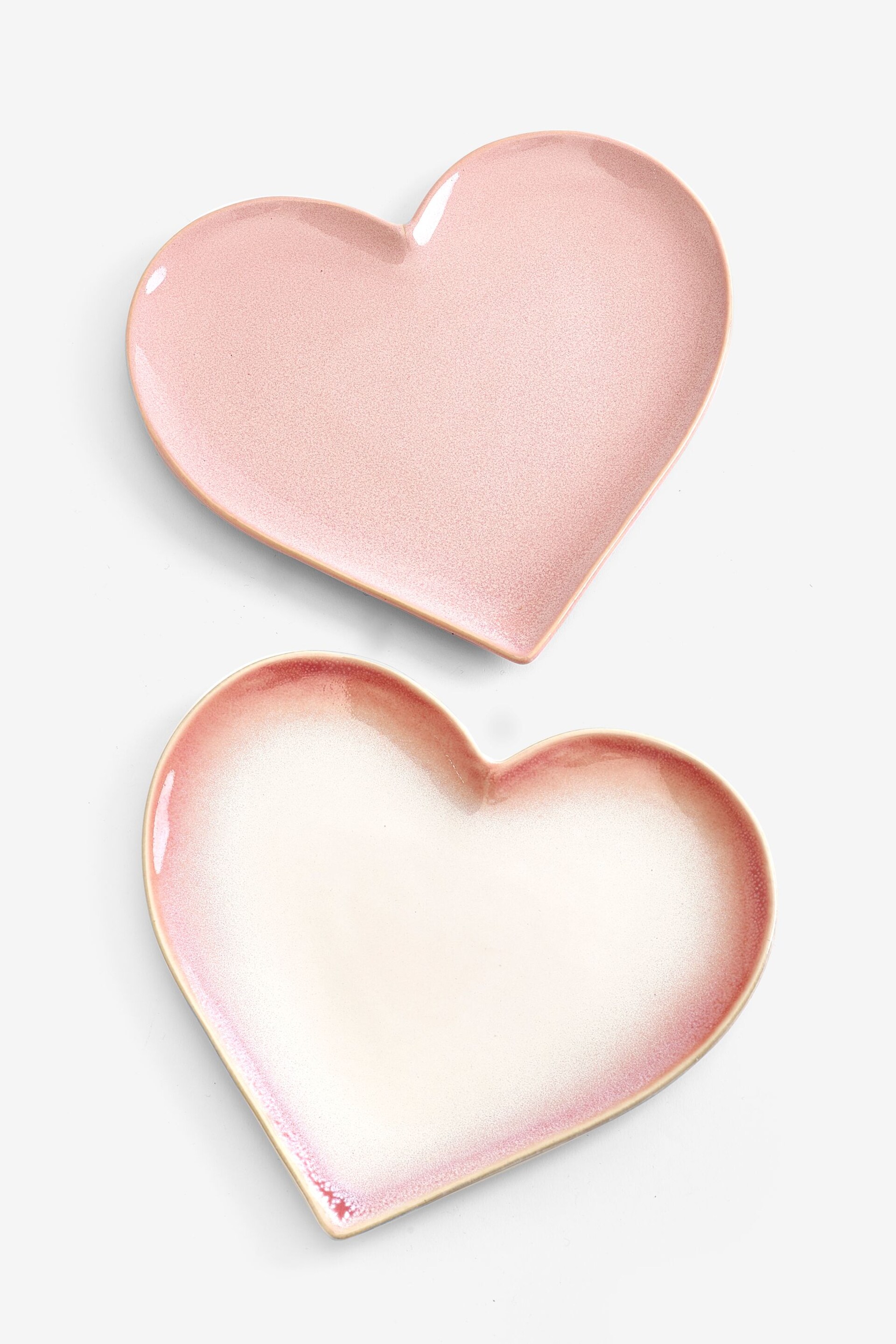 Set of 2 Pink Heart Shaped Side Plates - Image 3 of 3