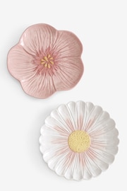Set of 2 Pink Flower Side Plates - Image 3 of 3