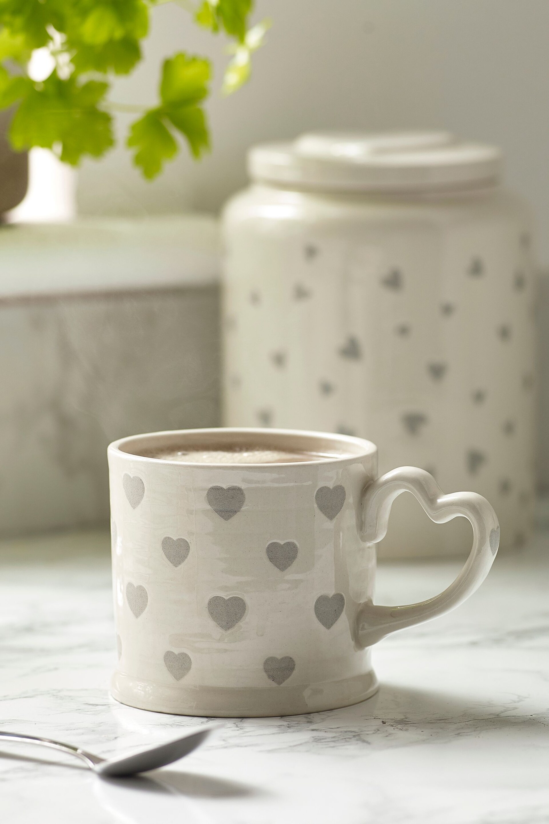 Grey Hearts Mug - Image 1 of 4