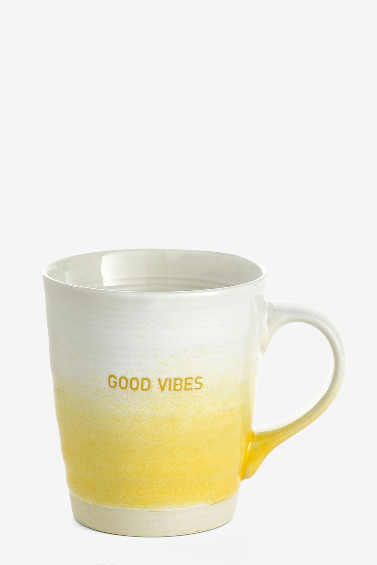 Yellow Good Vibes Glazed Mug - Image 3 of 3