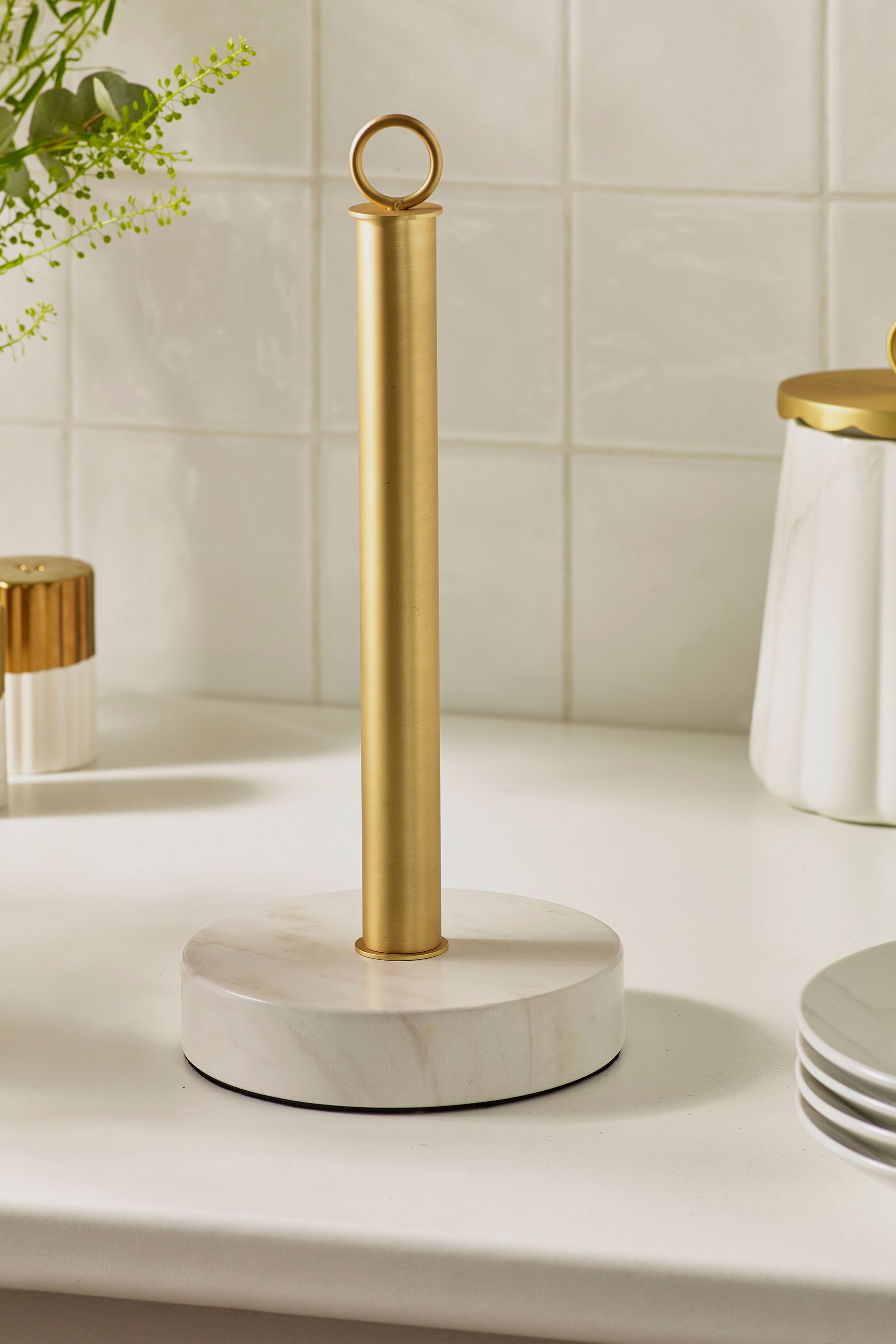 Champagne gold paper towel holder top