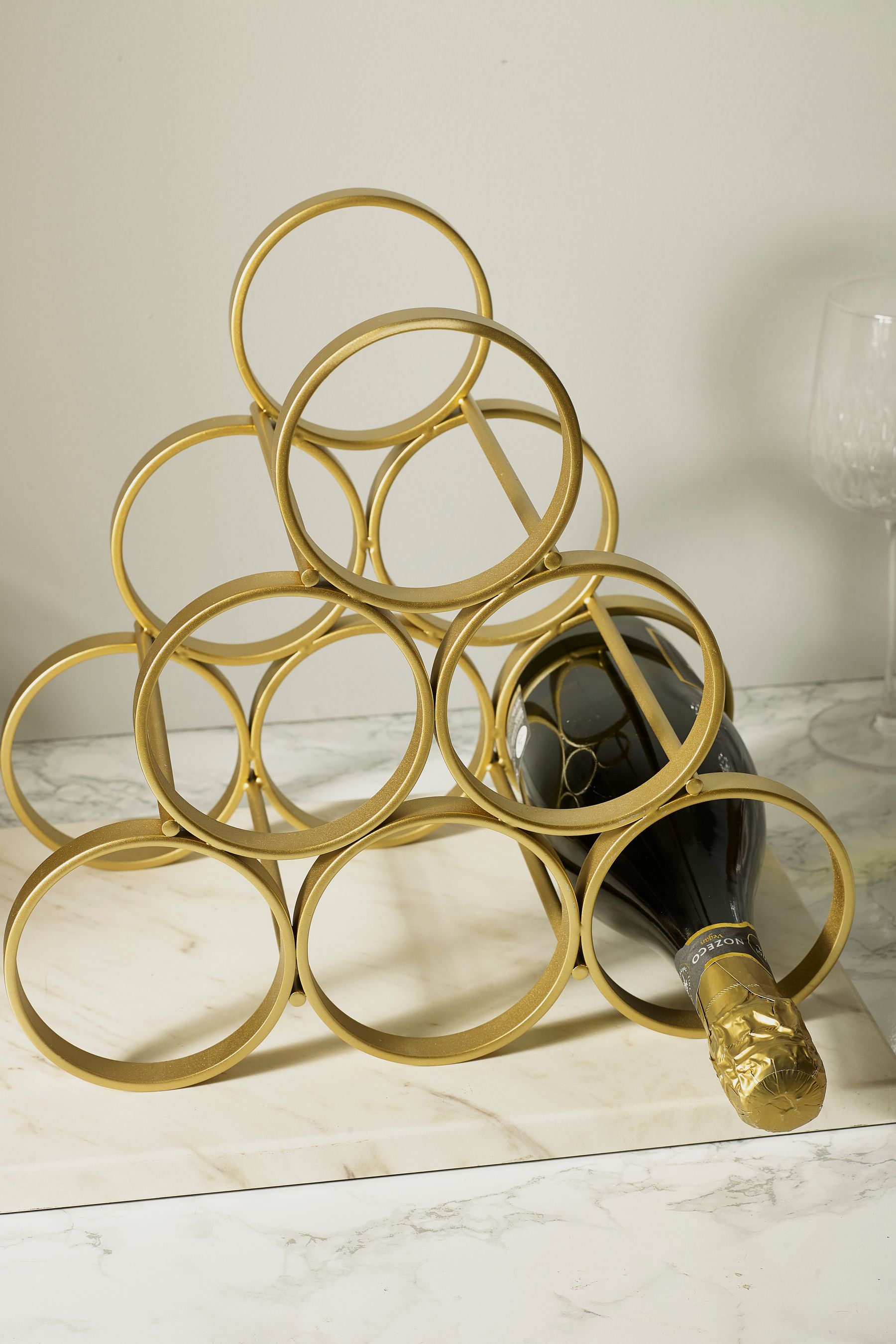 Gold Valencia Wine Rack