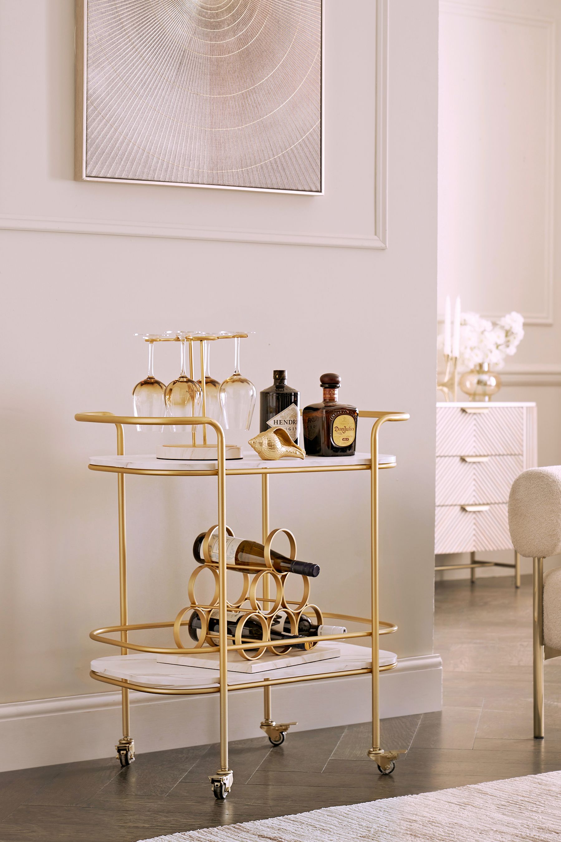 Gold Valencia Wine Rack