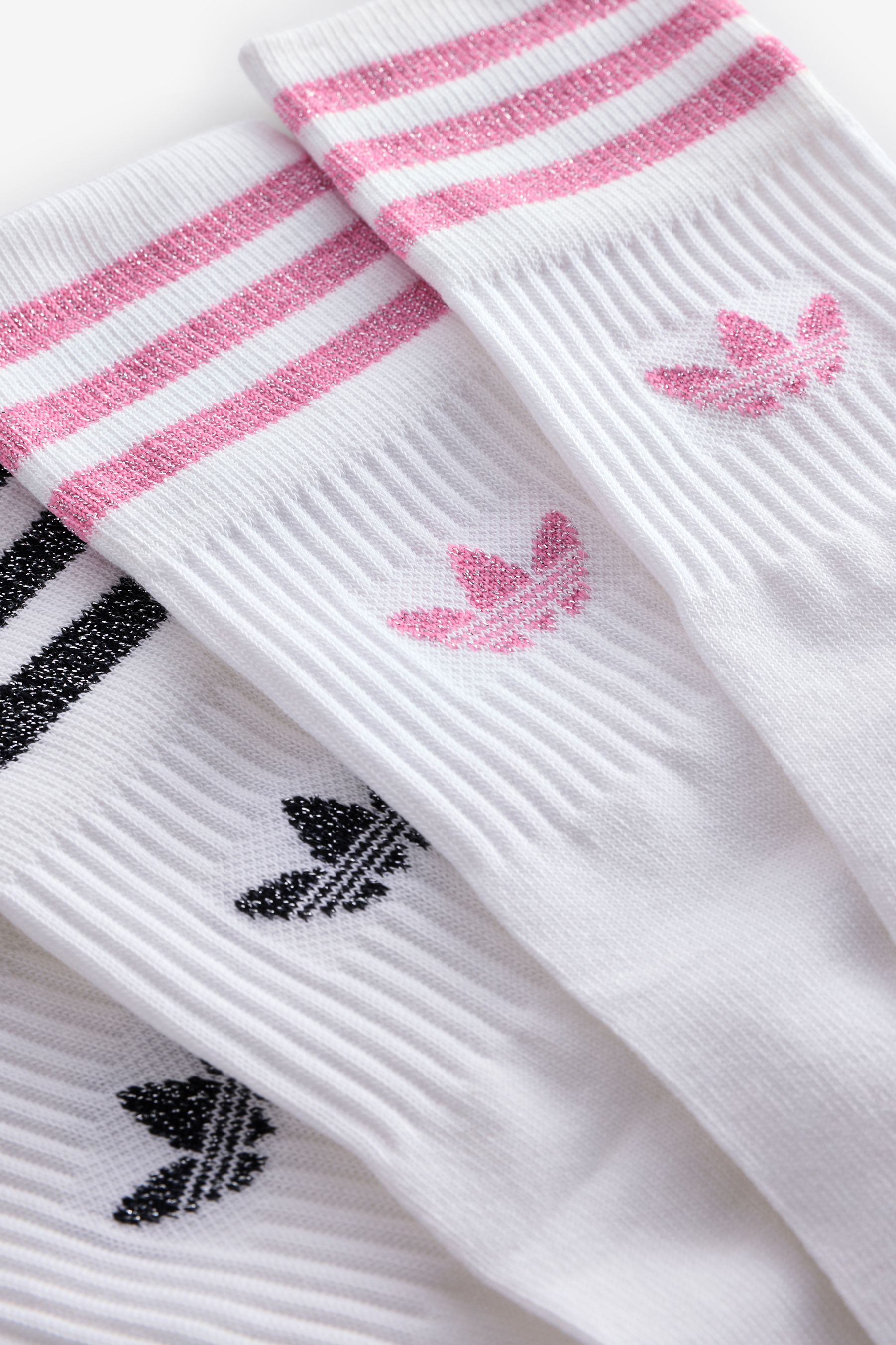 Adidas originals 2 pack socks white pink outlet