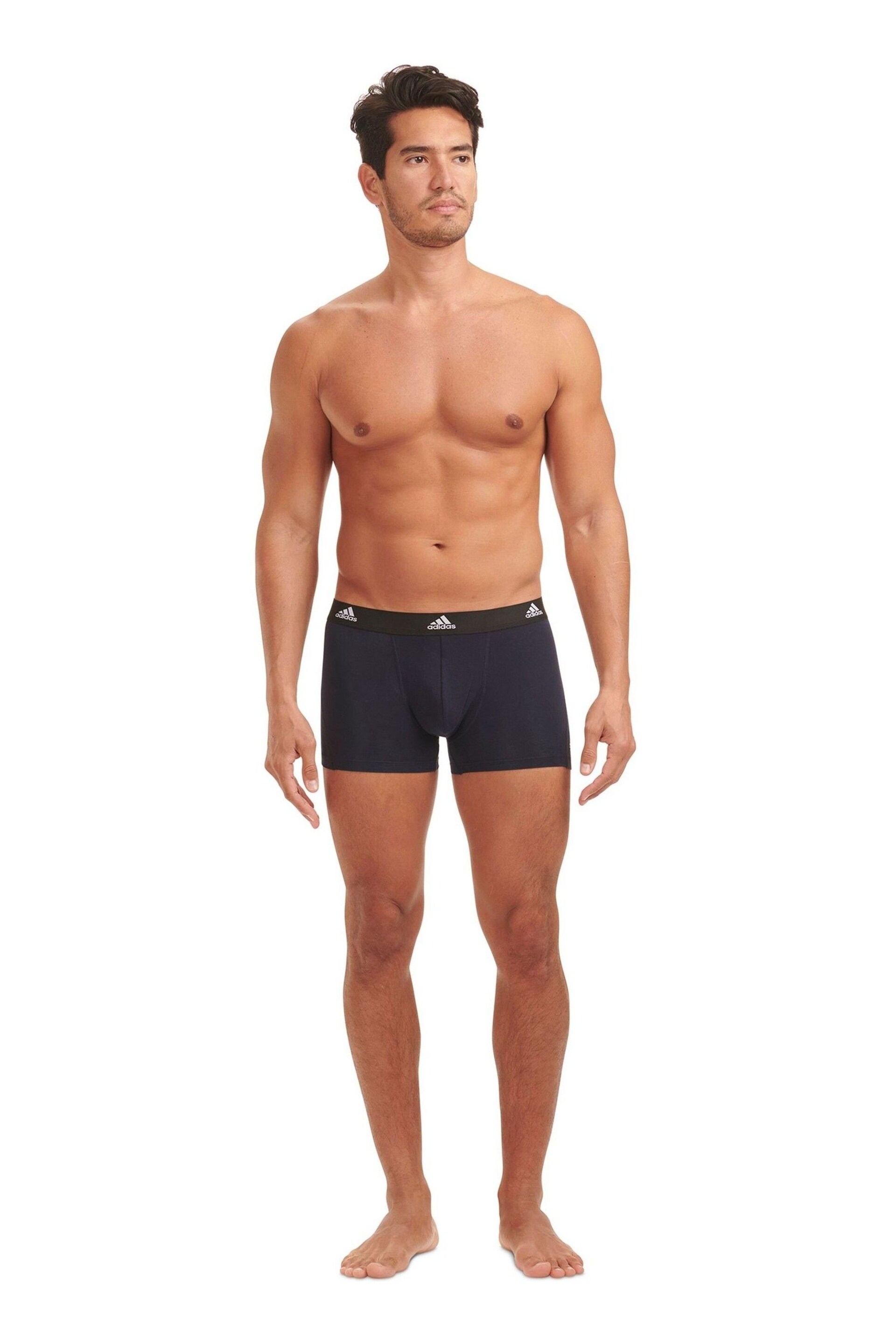 adidas Black Active Flex Cotton 3 Pack Boxers - Image 5 of 6