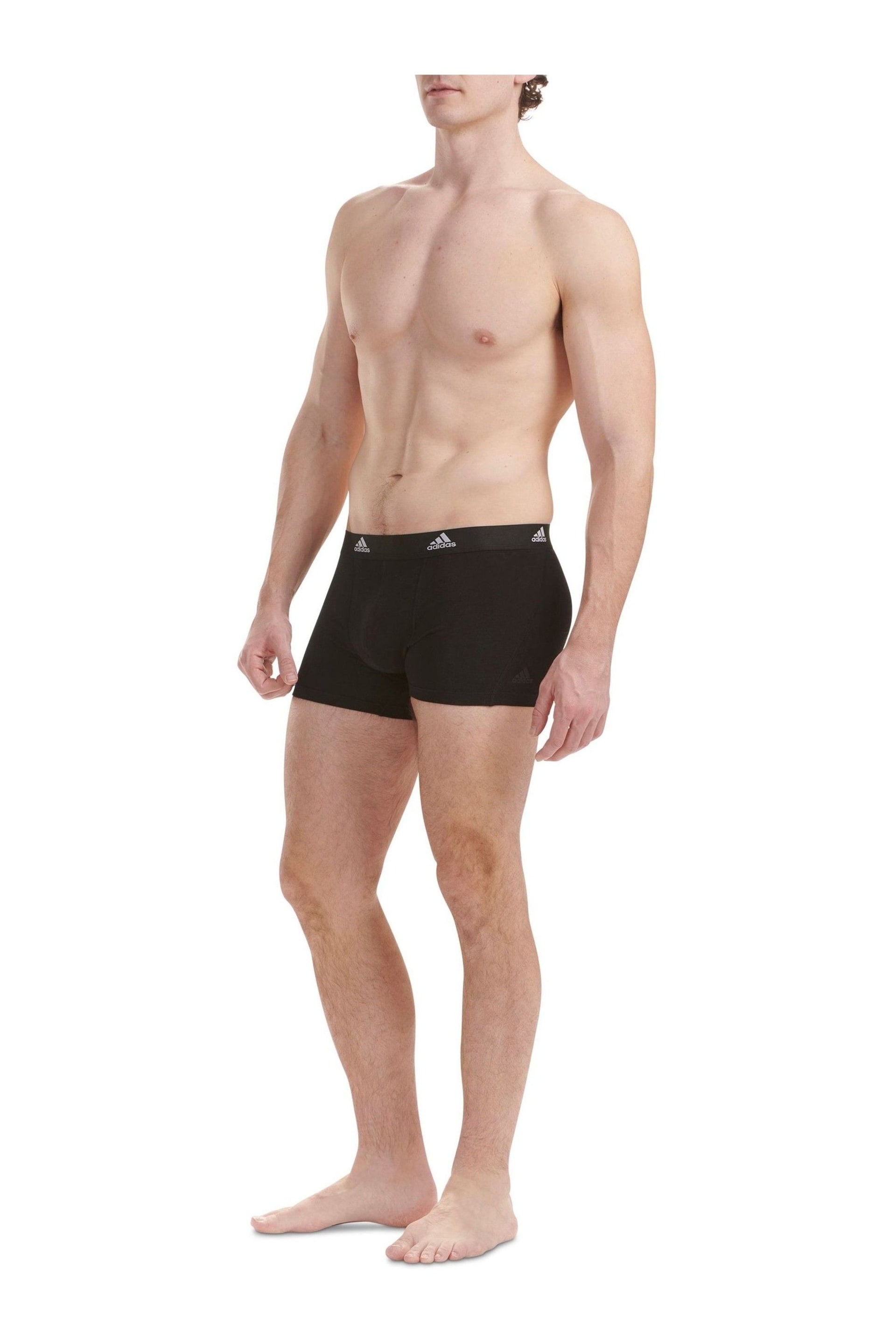 adidas Black Active Flex Cotton 3 Pack Boxers - Image 6 of 6