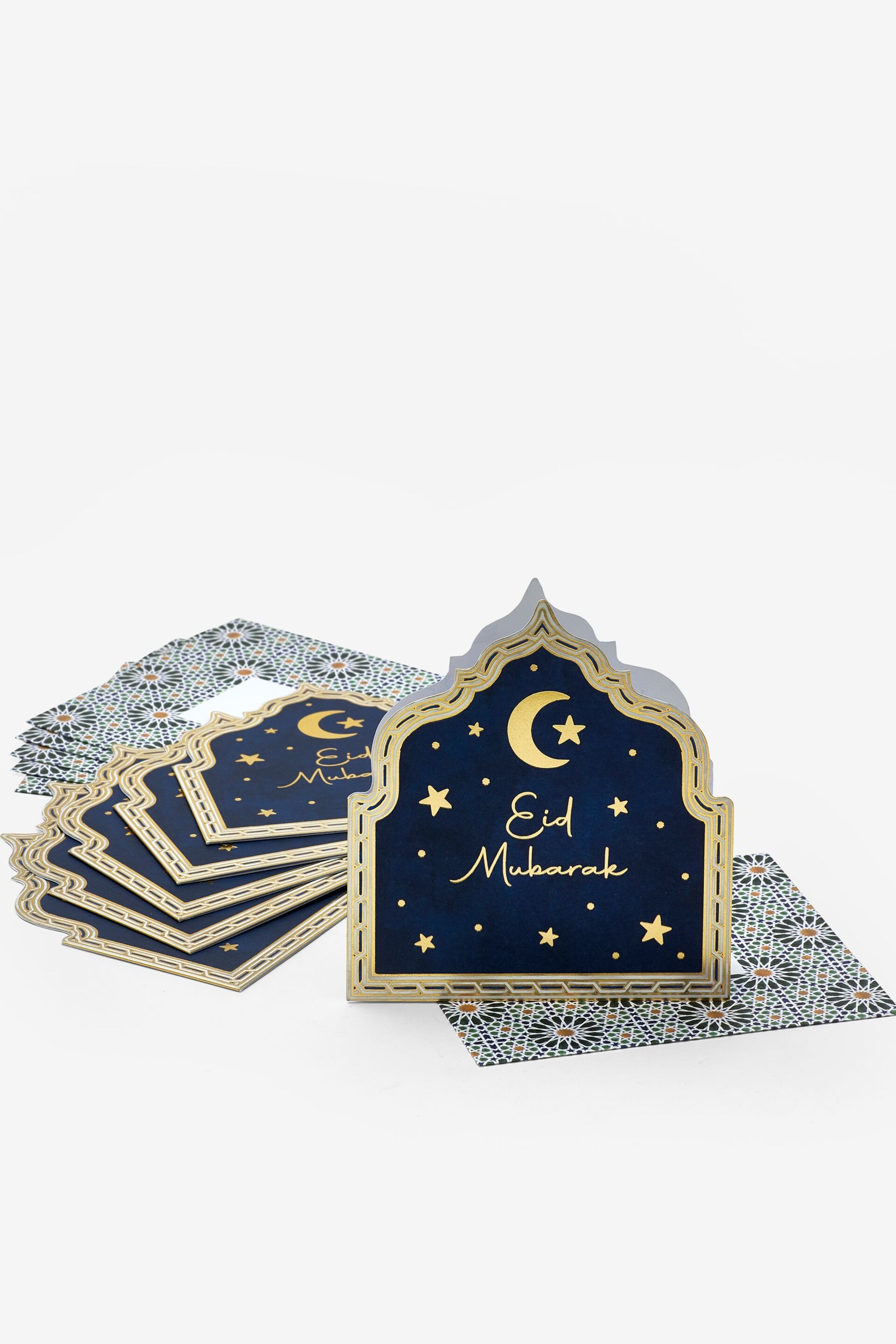 Set of 6 Navy Eid Cards - Image 4 of 4