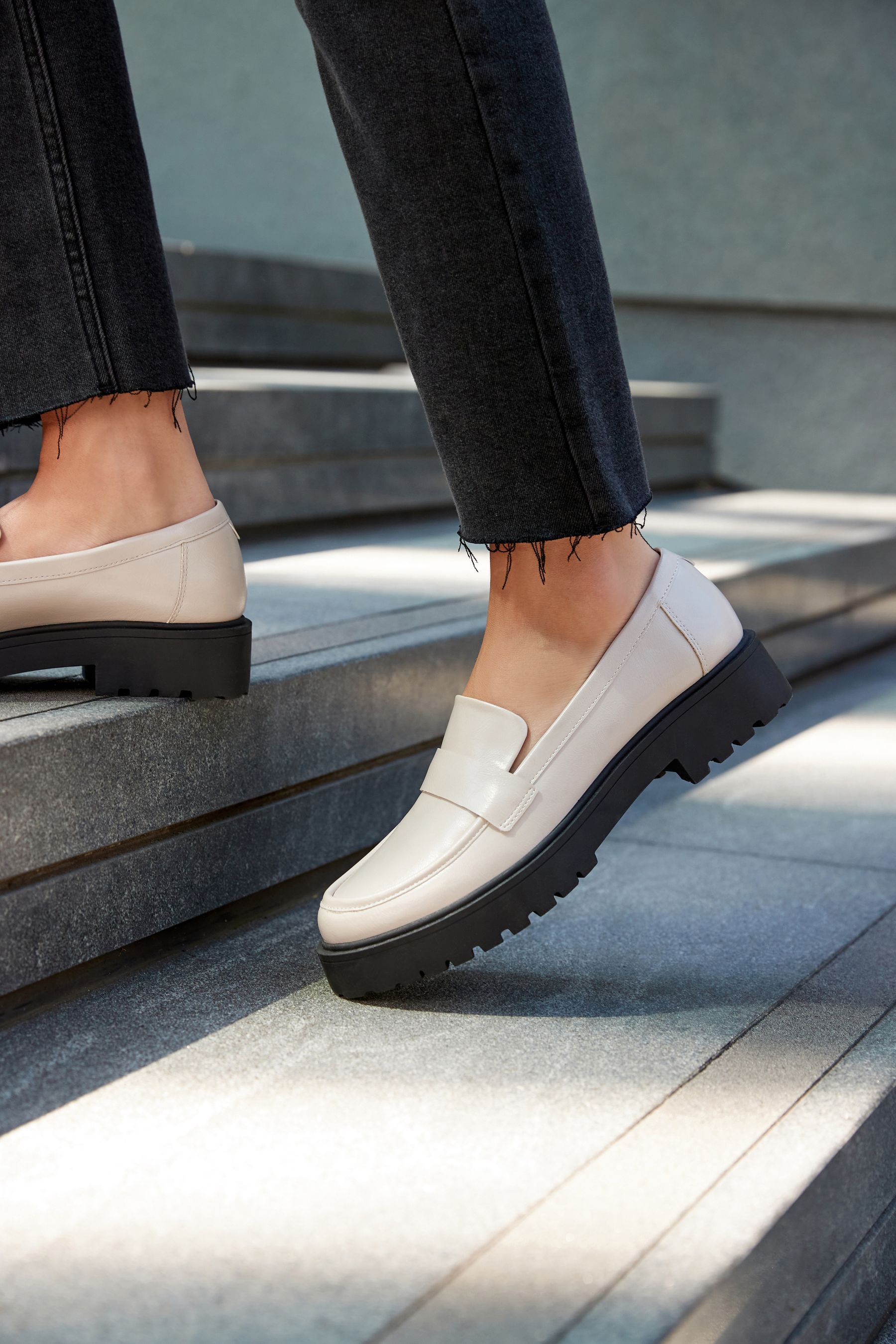 Next white loafers sale
