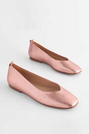 Pink Signature Leather Hi Cut Ballerina Shoes - Image 2 of 6