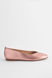 Pink Signature Leather Hi Cut Ballerina Shoes - Image 3 of 6