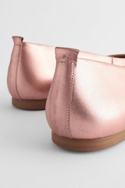 Pink Signature Leather Hi Cut Ballerina Shoes - Image 4 of 6
