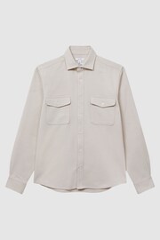 Reiss Stone Arlo Cotton Canvas Overshirt - Image 2 of 6