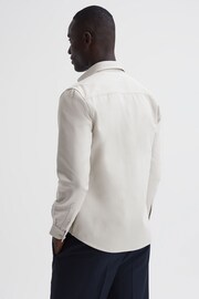 Reiss Stone Arlo Cotton Canvas Overshirt - Image 5 of 6