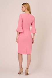 Adrianna Papell Pink Bell Sleeves Tie Front Dress - Image 3 of 7