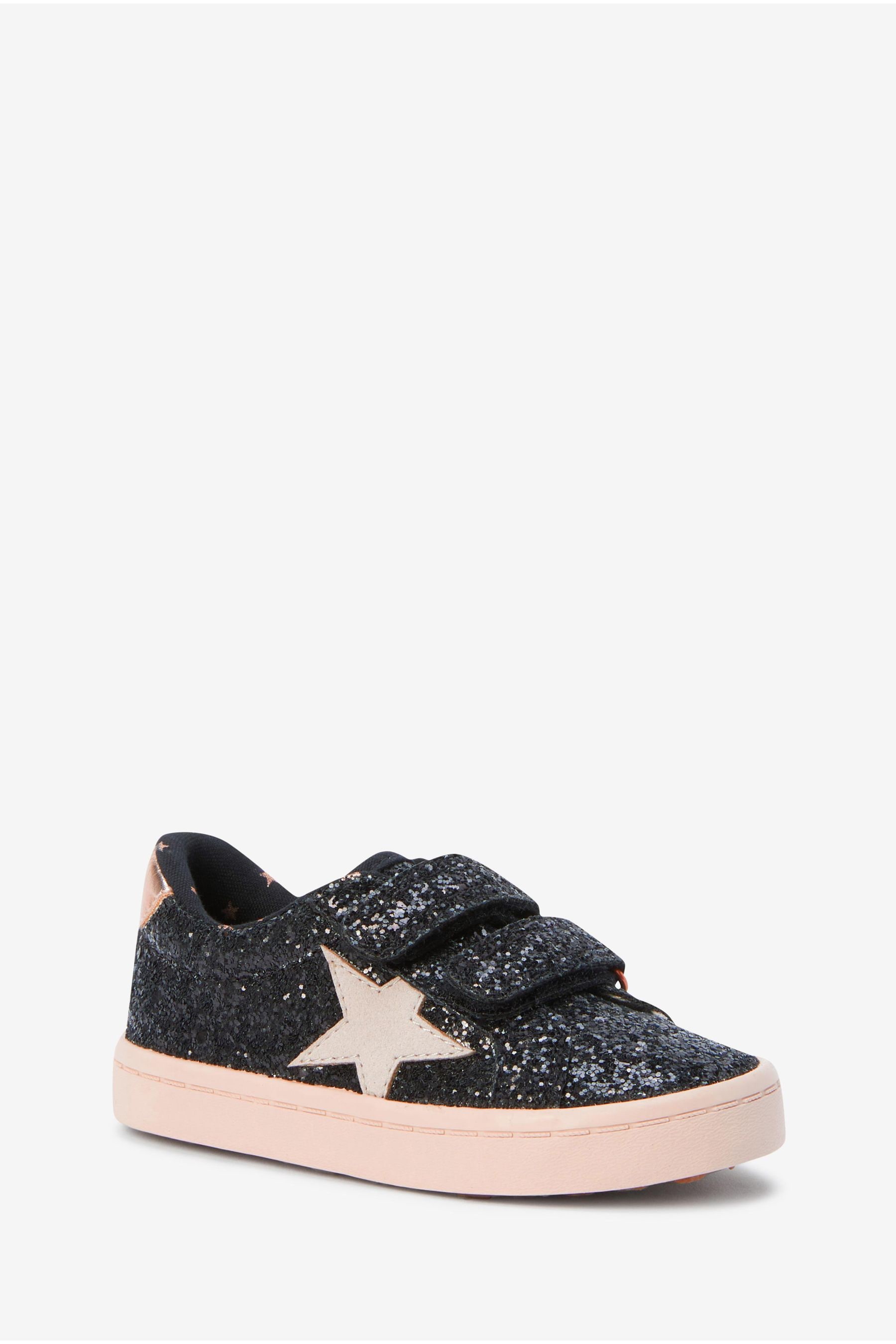 Buy Black Standard Fit F Glitter Star Trainers from Next Luxembourg