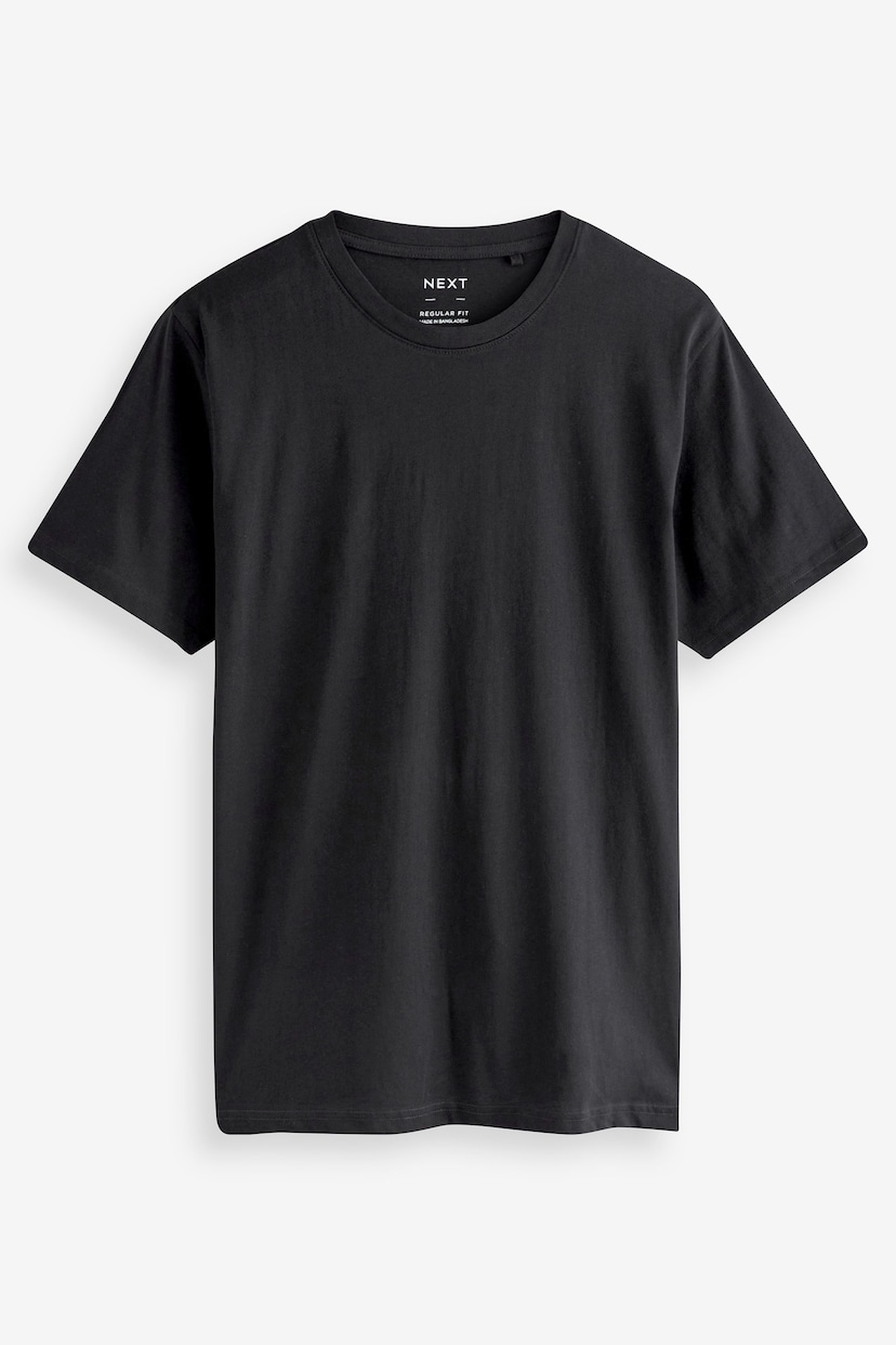 Brown/Rust/Black/Ecru Marl/Slate/Silver Regular Fit T-Shirts 6 Pack - Image 6 of 18