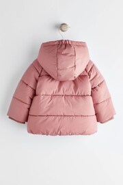 Rust Brown Padded Baby Jacket With Hood (0mths-2yrs) - Image 2 of 7