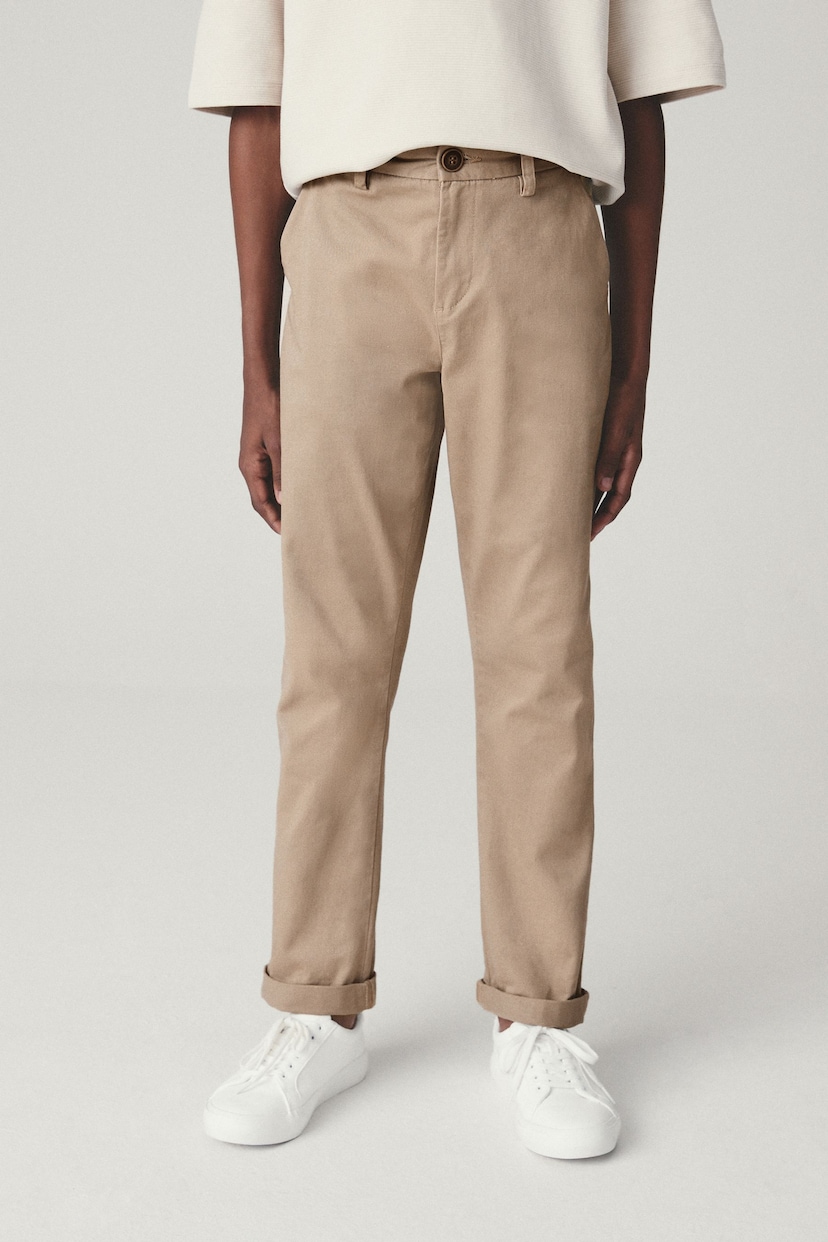 Stone Regular Fit Stretch Chino Trousers (3-17yrs) - Image 1 of 5