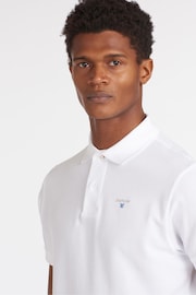 Barbour® White 100% Cotton Sports Polo Shirt - Image 5 of 8