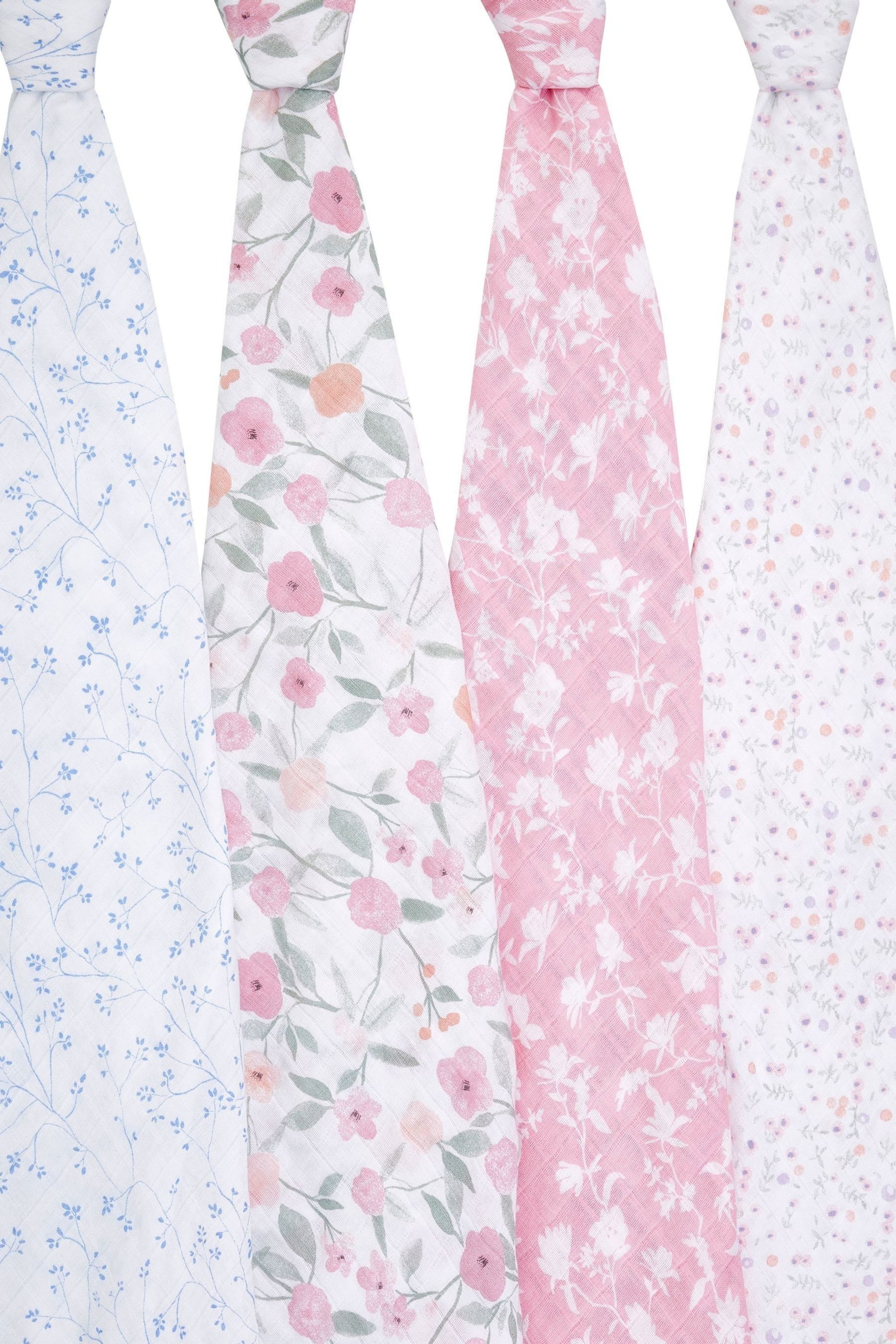 aden + anais ma fleur Large Cotton Muslin Blankets 4 Pack - Image 5 of 5