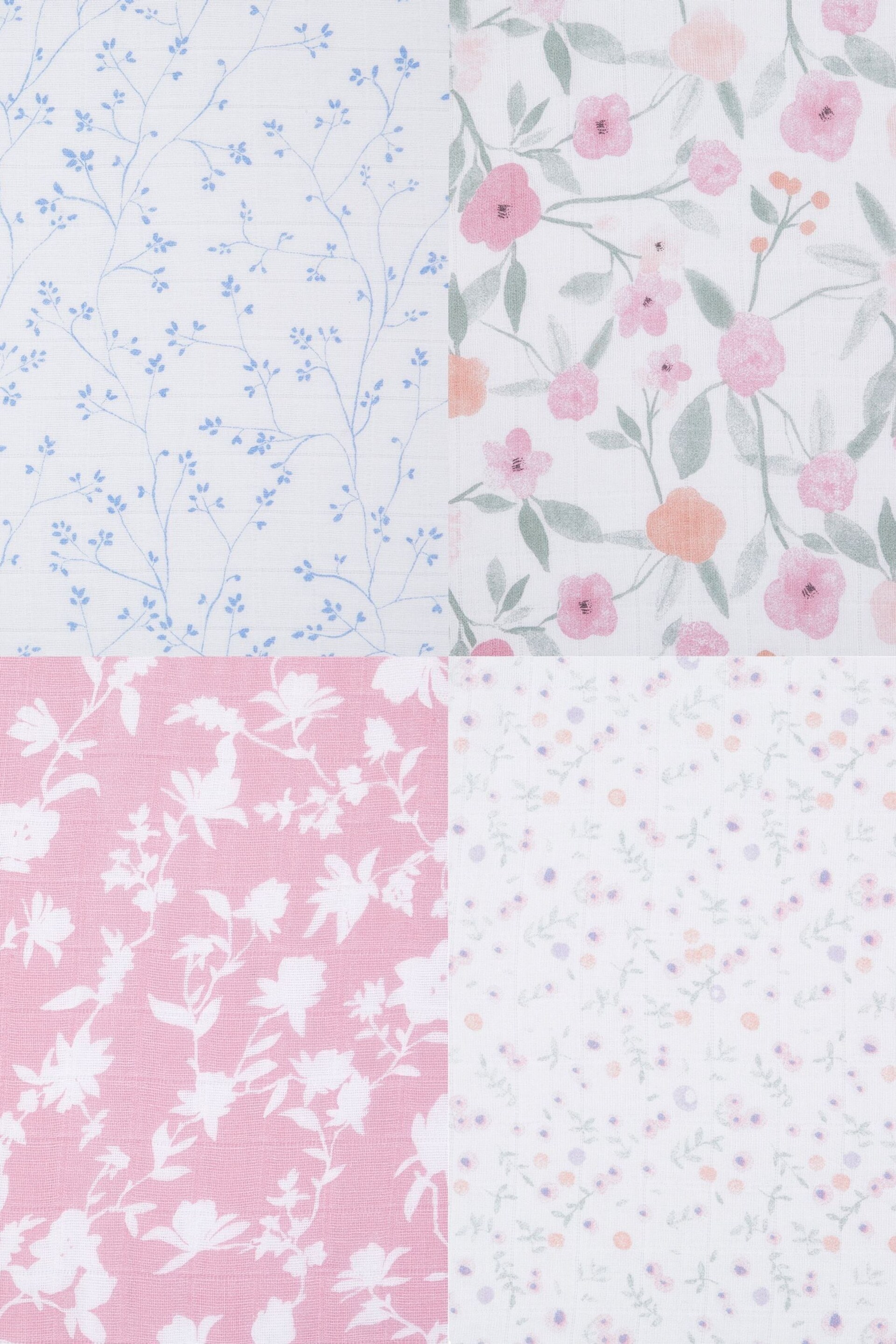 aden + anais ma fleur Large Cotton Muslin Blankets 4 Pack - Image 3 of 5