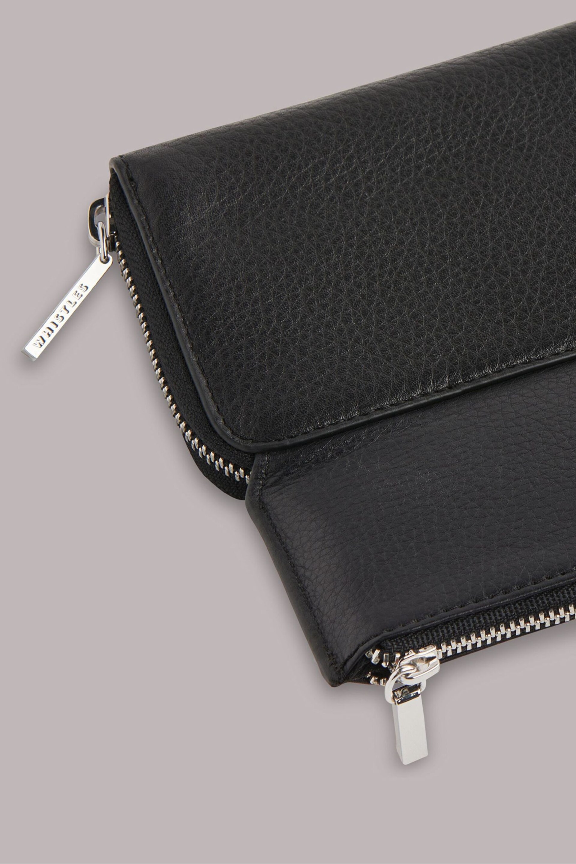 Whistles Black Bibi Zip Purse - Image 3 of 4