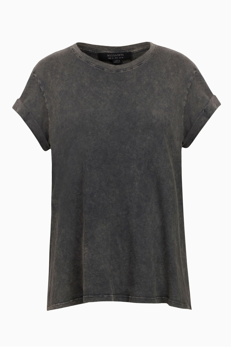 AllSaints Black Crome Anna 100% Cotton T-Shirt - Image 6 of 6