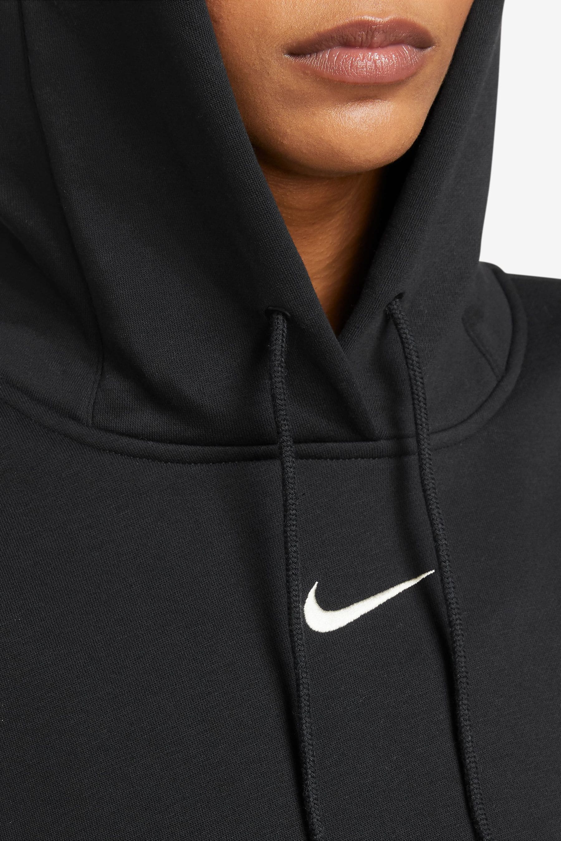 Nike mini swoosh oversized hoodie black online