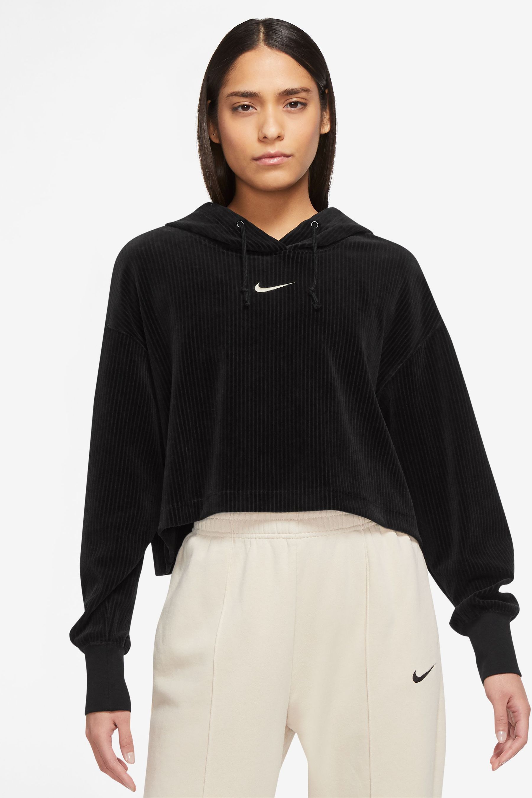 Nike black velour hoodie online