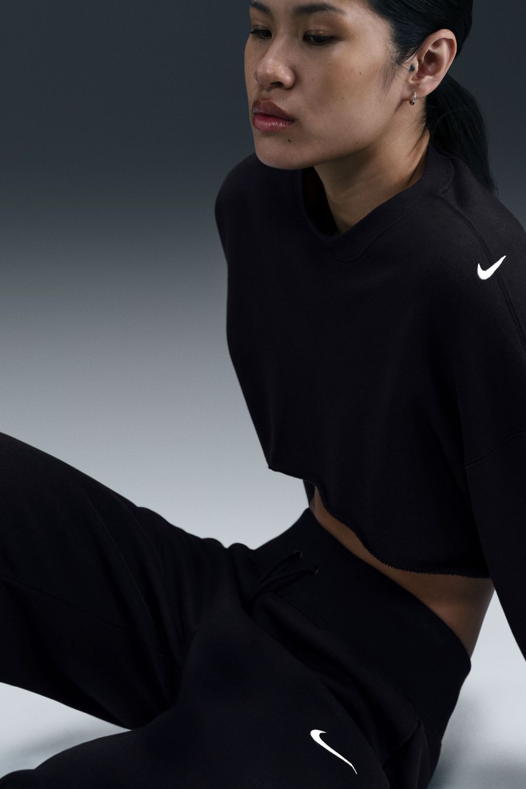 Nike premium high waist wide leg black jogger outlet