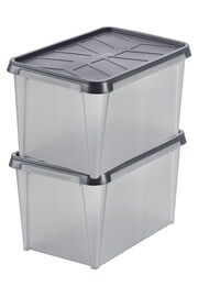 Orthex Set of 2 Grey Smartstore Dry Water Resistant Boxes 50L - Image 4 of 4