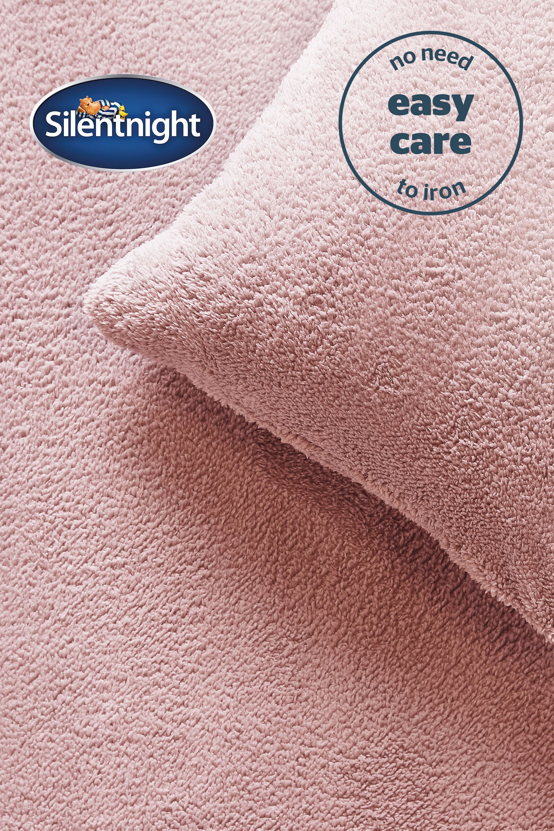 Buy Silentnight Blush Pink Borg Fleece Cosy Teddy Duvet Cover and Pillowcase Set from the Next UK online shop