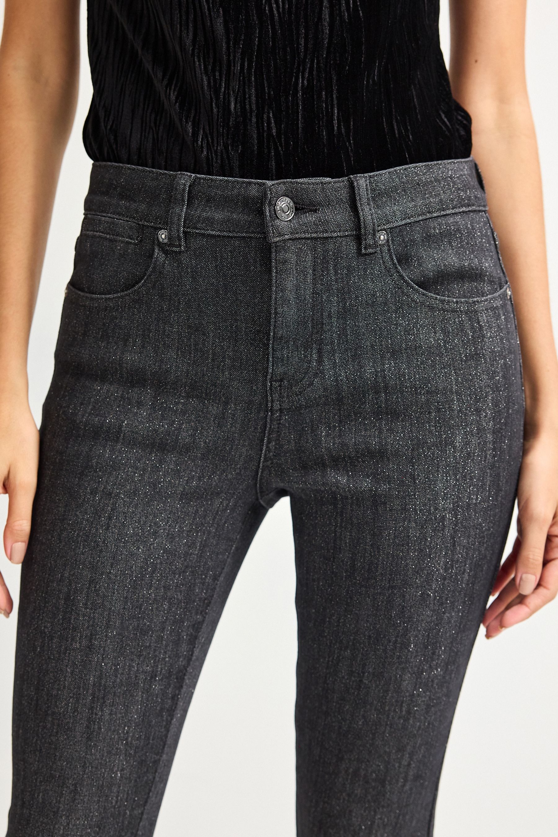 Black sparkly jeans cheap