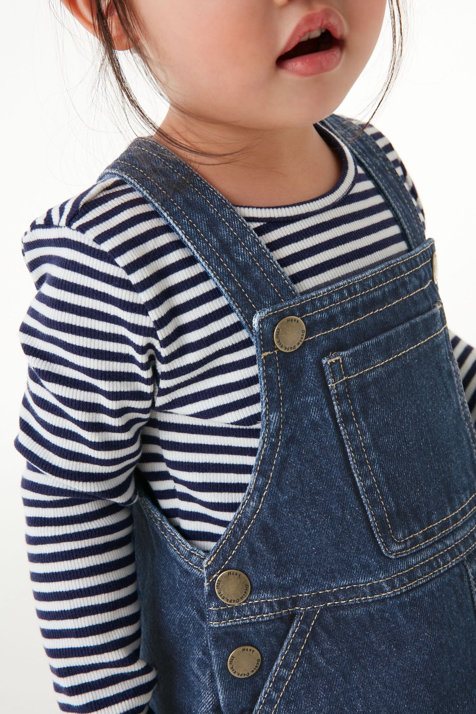 Buy Indigo Blue 100 Cotton Denim Pinafore Dress 3mths 7yrs from the Next UK online shop