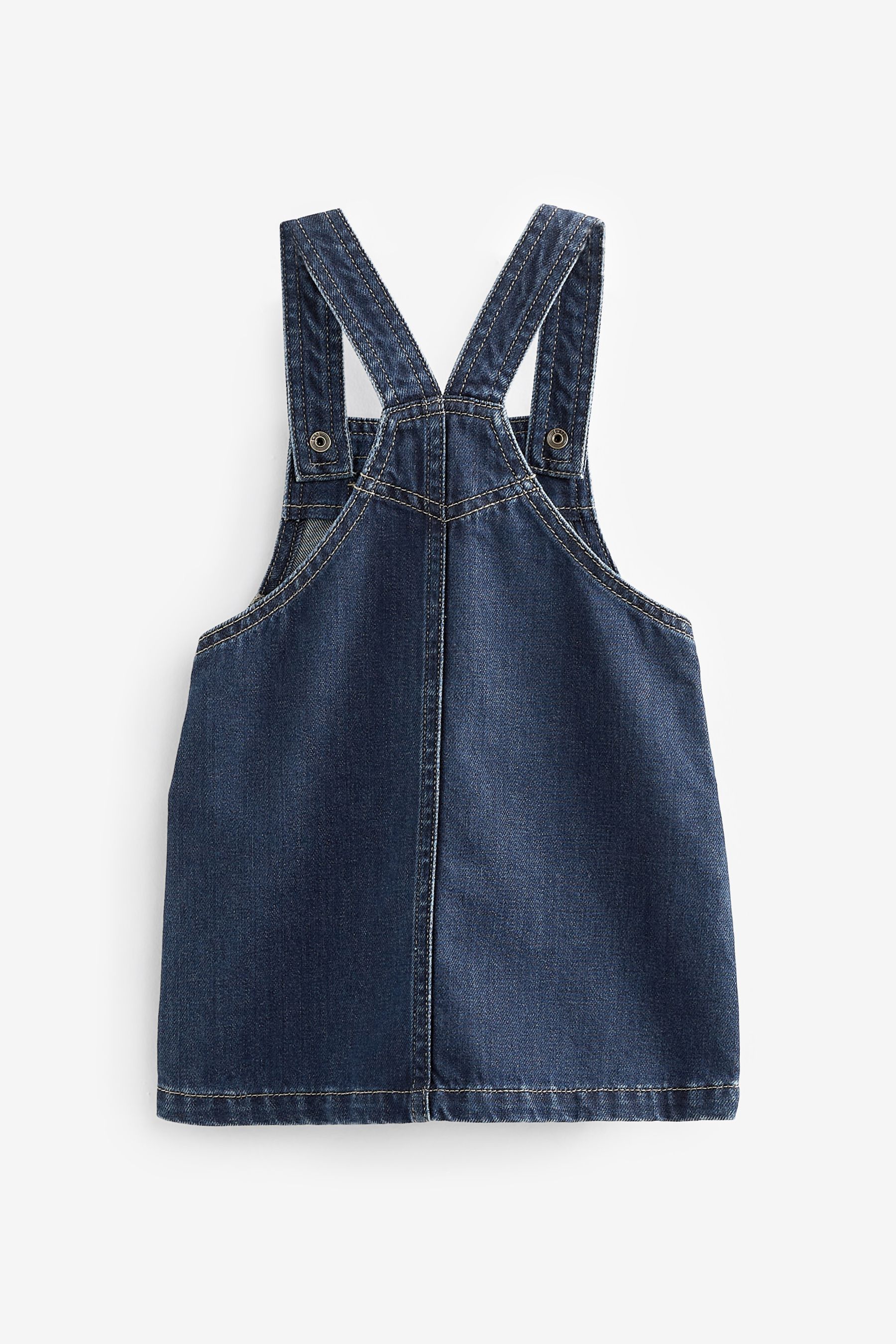 Ladies denim pinafore dress next shop
