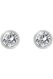 Hot Diamonds Silver Tone Tender White Topaz Earrings - Image 2 of 3