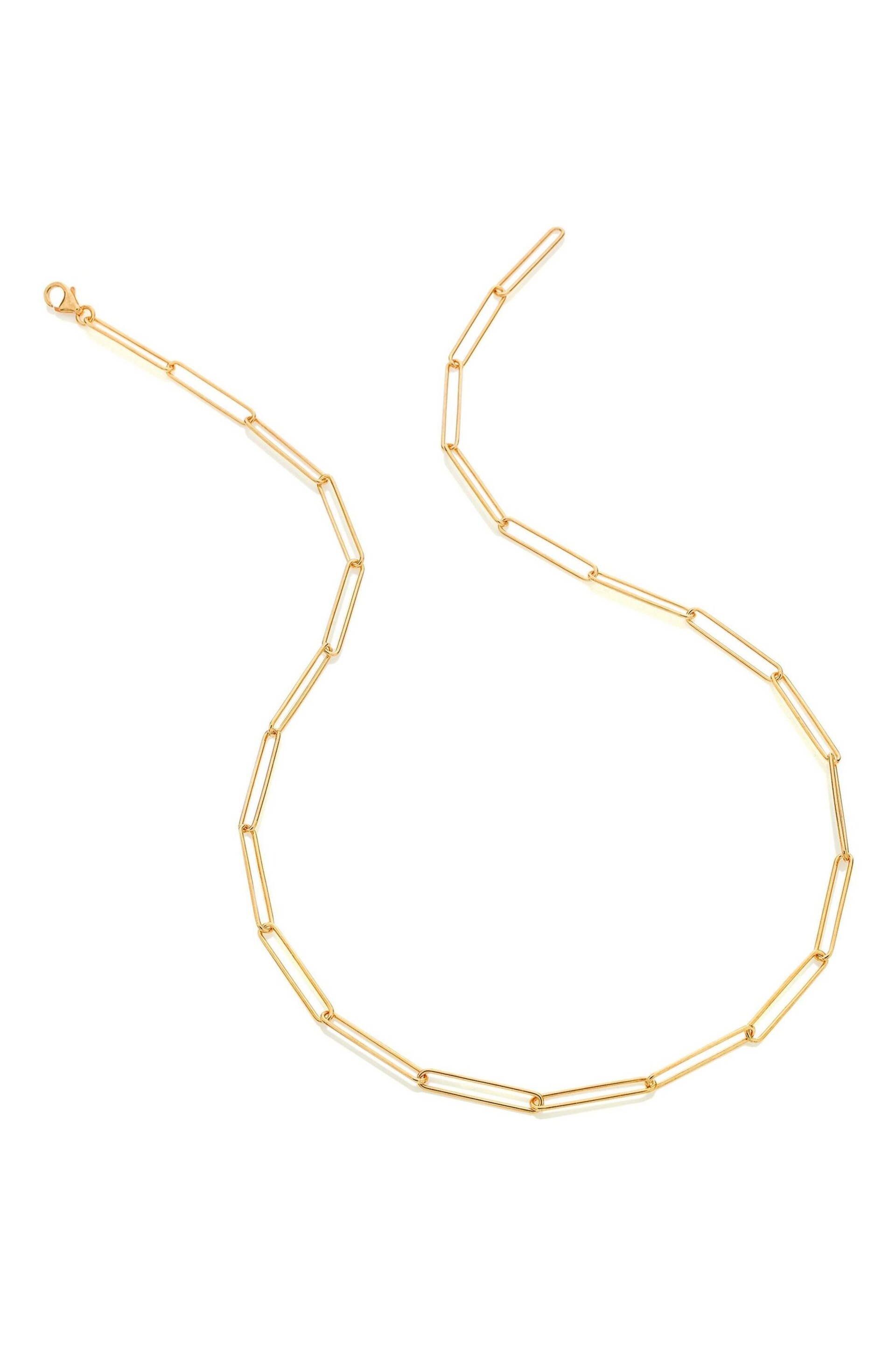 Hot Diamonds Gold Tone Embrace Square Wired 50cm Chain Necklace - Image 1 of 3