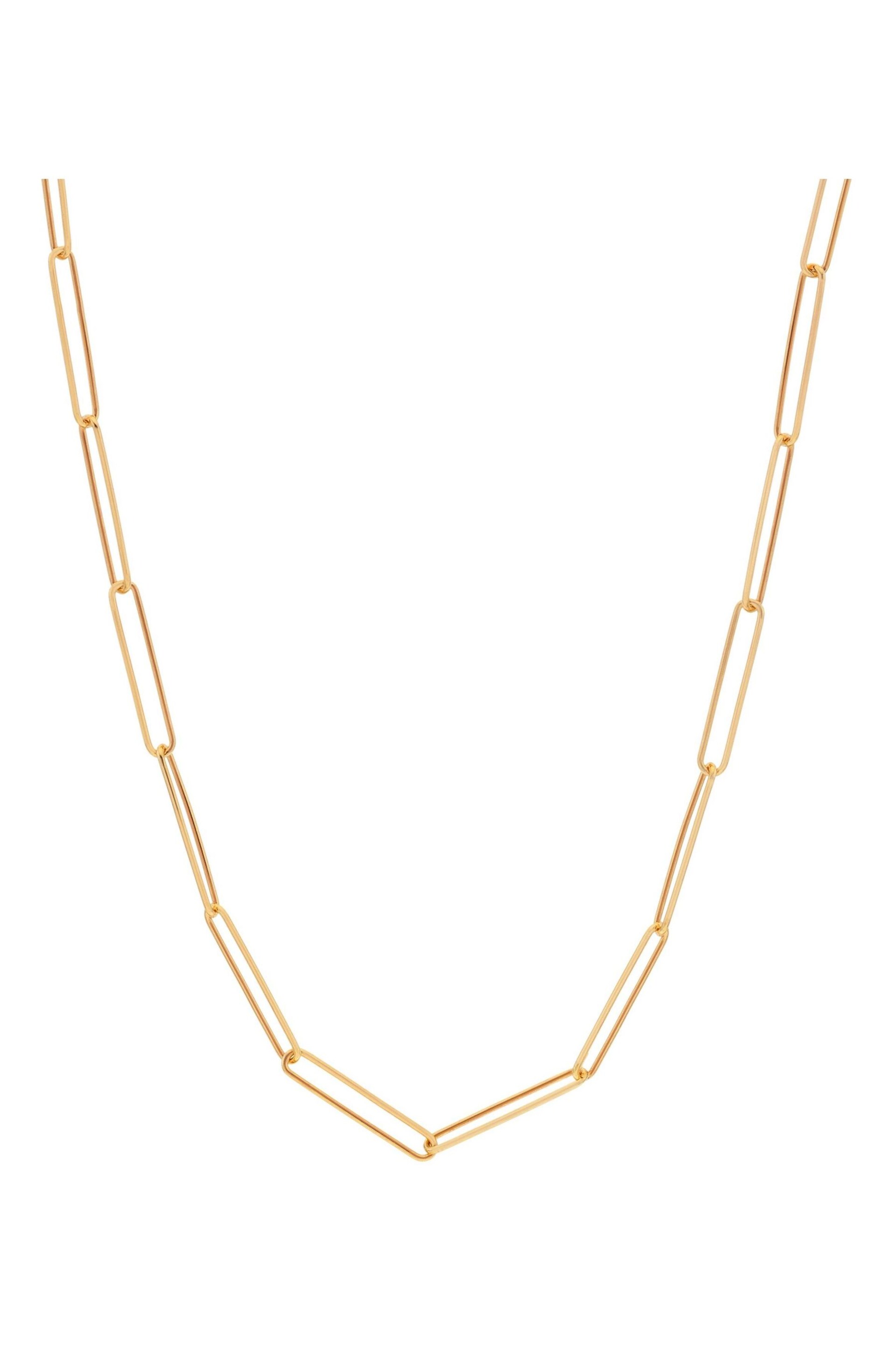 Hot Diamonds Gold Tone Embrace Square Wired 50cm Chain Necklace - Image 2 of 3