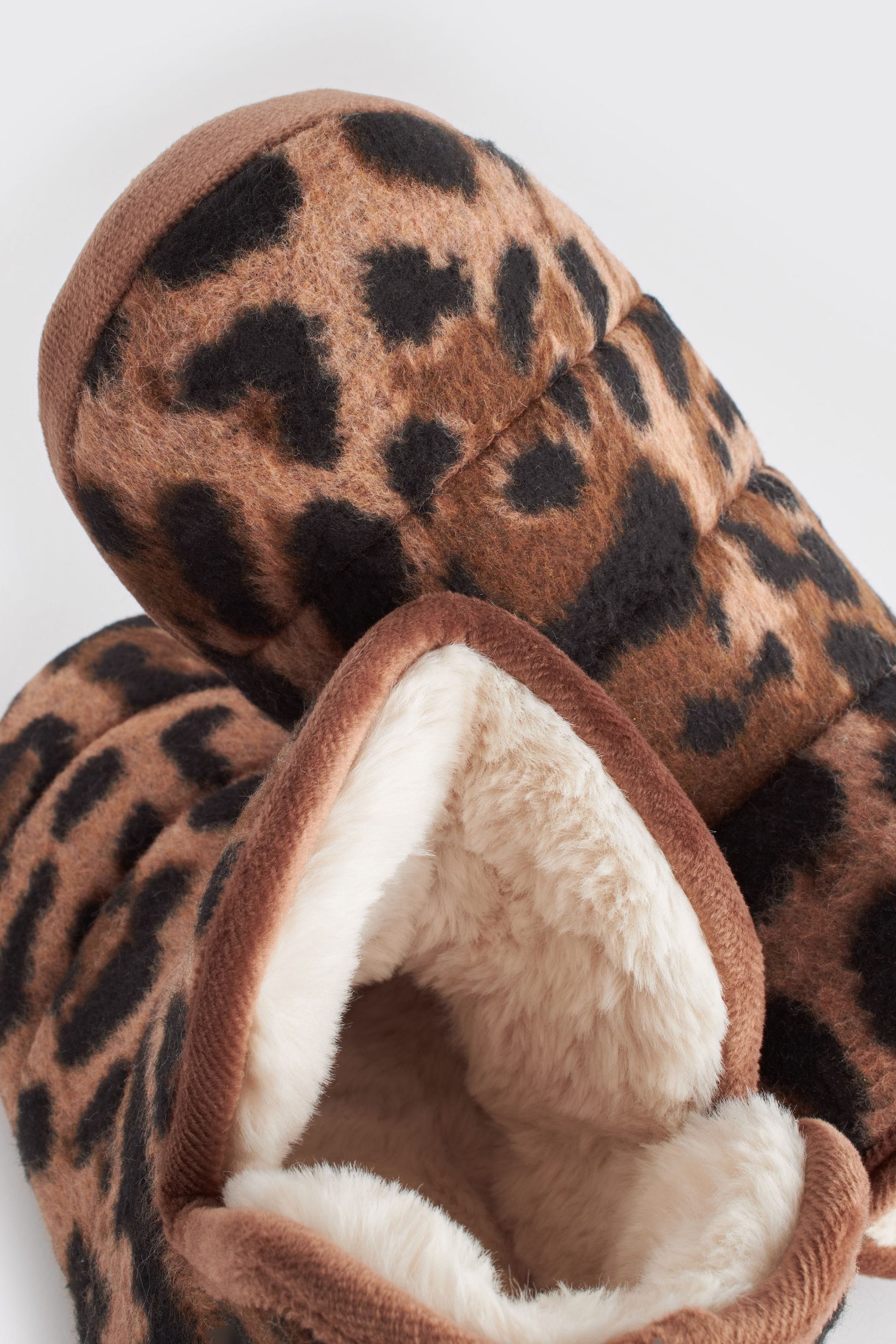 Leopard print boot slippers on sale
